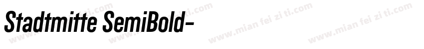 Stadtmitte SemiBold字体转换